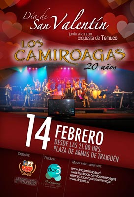 Gran Show Artístico por el “Día de los Enamorados” en Traiguén