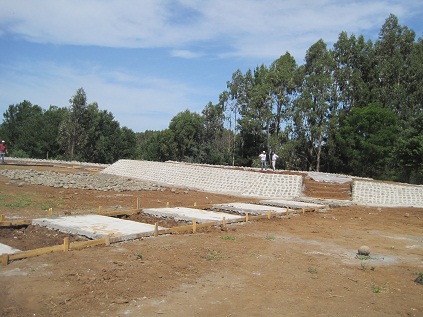 Avanzan trabajos en la nueva plazoleta de Villa Quilquén