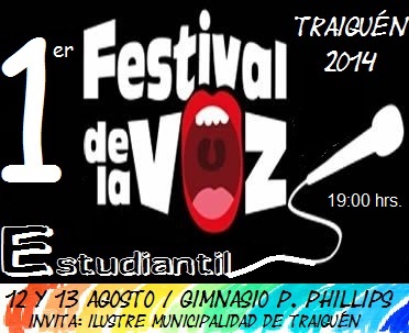 Se Realizará  Primer Festival de la Voz Estudiantil en Traiguen