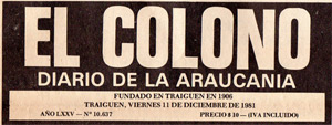 [Dic-1981] Traiguén : Designado Delegado De Canal Recreativo