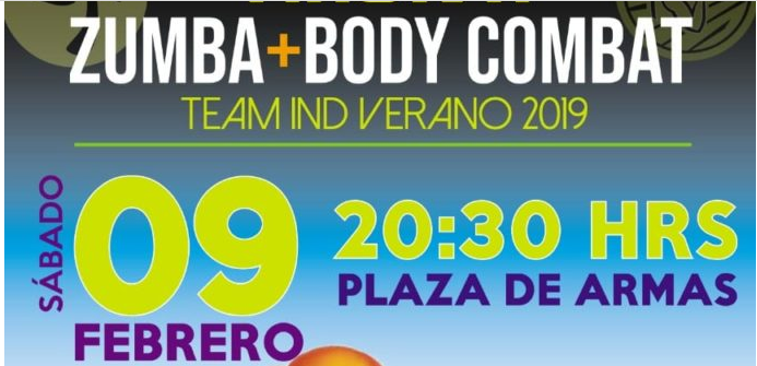 Masiva de Zumba y Body Combat en Plaza de  Armas de Traiguén
