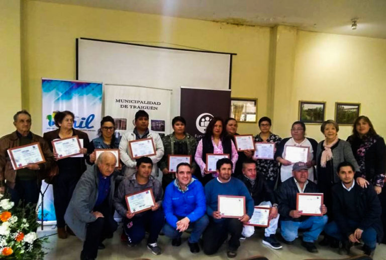 44 Traigueninos fueron beneficiados con cursos: “Contrucción de ruka”  y “Operador de motosierra”