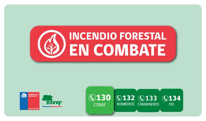Incendio Forestal en  Antofagasta y San José. Ruta  Traiguén – Los Sauces