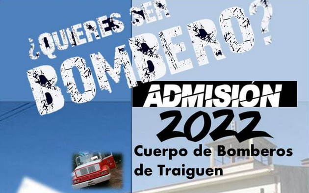 Admisión 2022: Se Encuentran Abiertas las Postulaciones Para Ser Bombero Voluntario en Traiguén