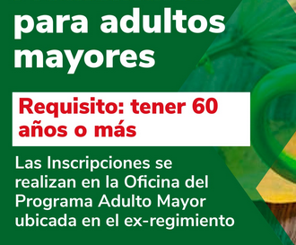 Inscripciones Abiertas para Talleres Recreativos para Adultos Mayores – Cupos Limitados
