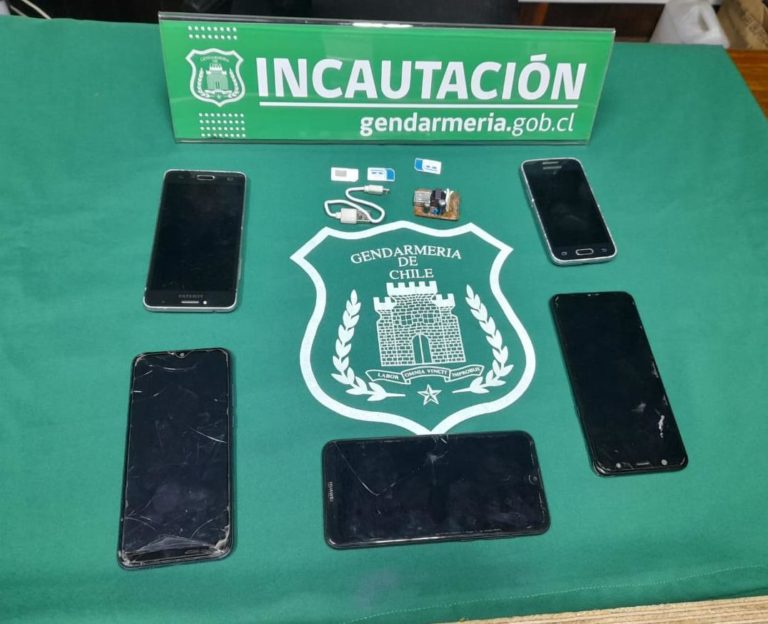 Funcionarios de la Cárcel de Traiguén Decomisan 5 Celulares en Planchas de Terciado