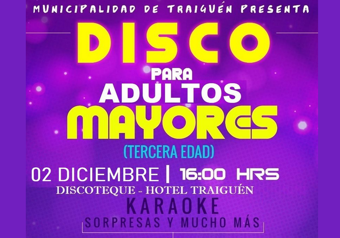 Disco para Adultos Mayores con Música de los años 50, 60, 70 y 80