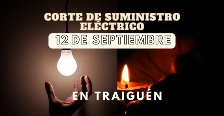 Frontel Informa : Corte Programado de Suministro el 12 de Septiembre en Sectores de Traiguén