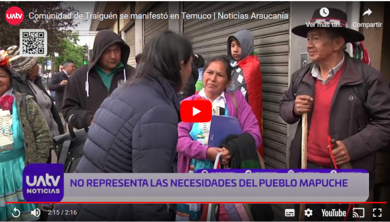 Comunidad Rural de Didaico No Reconoce a  Aniceto Norin Como Representante del Pueblo Mapuche