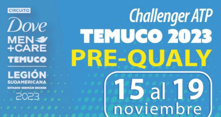 Inscripciones Abiertas hasta el 14 de Noviembre  PreQualy Tenis Challenger 75 ATP de Temuco