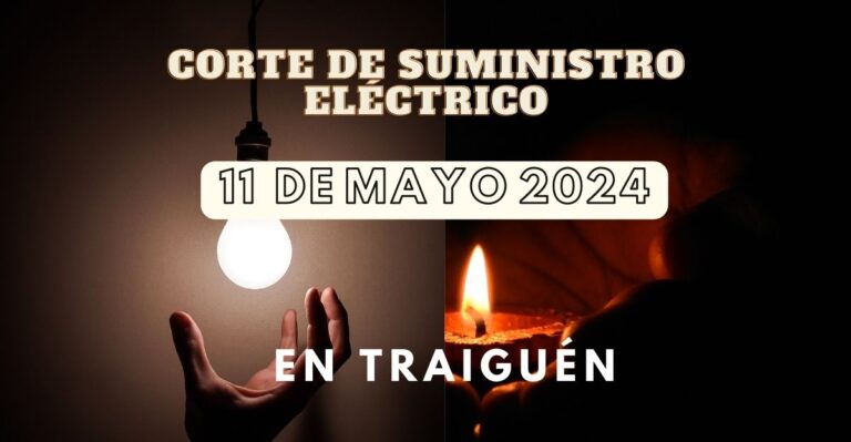 Corte de Suministro Eléctrico Programado: 11 de Mayo en Sectores Rurales de Traiguén