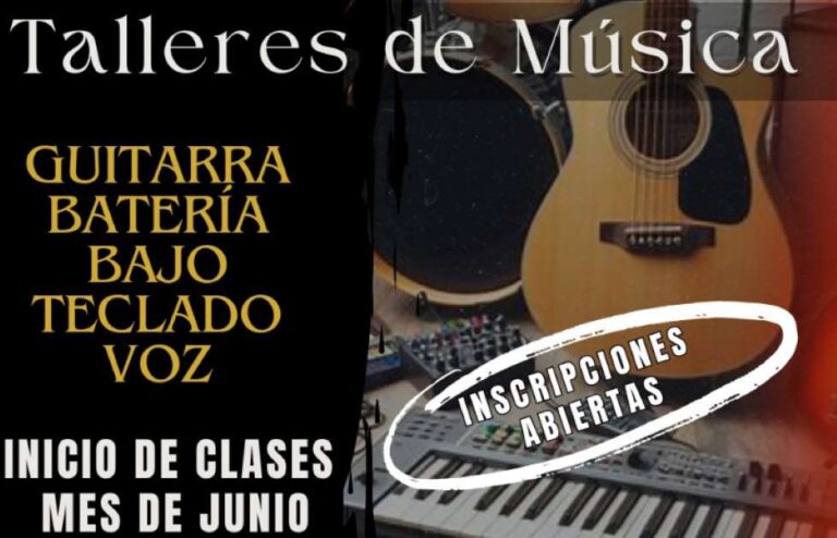 ¡Atención amantes de la música! Se abren las inscripciones para los Talleres de Música de la Academia de Artes Municipal