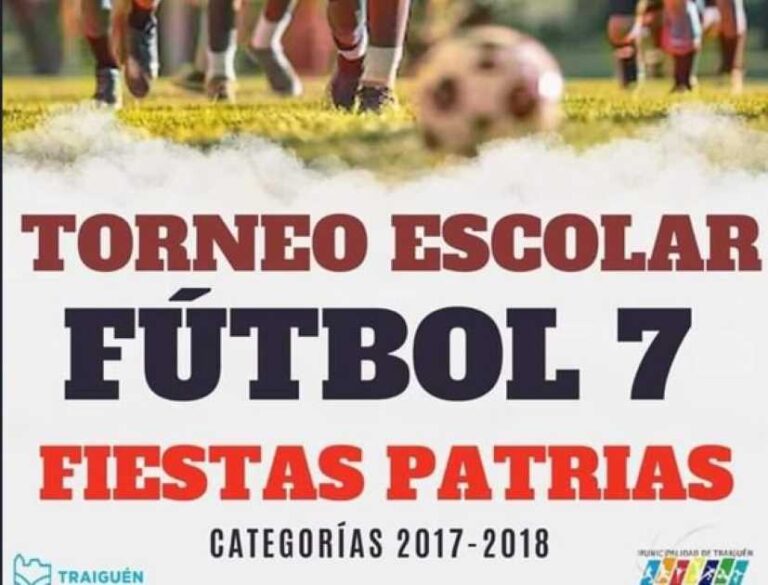 Torneo Escolar de Fútbol 7 en Traiguén Celebrará las Fiestas Patrias con los Más Pequeños