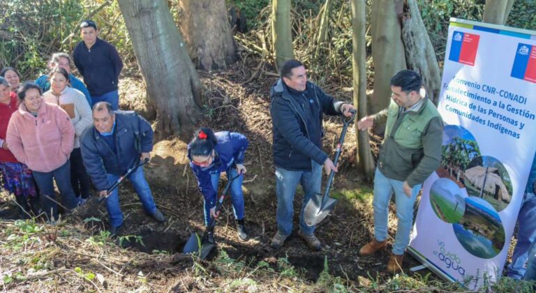 Primera Piedra de Proyecto de Riego en Comunidad Indígena Santos Huentemil