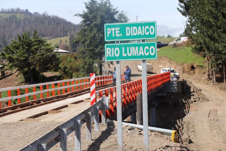 ¡Conectados de nuevo! Inauguran Puente Didaico entre Traiguén y Lumaco