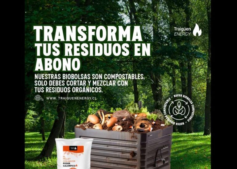 ¡Revolución verde en Traiguén! Empresa local lanza pellet en biobolsas compostables