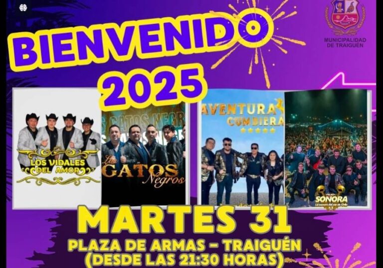 Invitación a la Gran Celebración de Año Nuevo en Traiguén