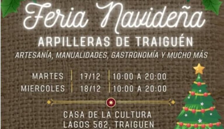 Las Arpilleras de Traiguén Invitan a su Primera Feria Navideña