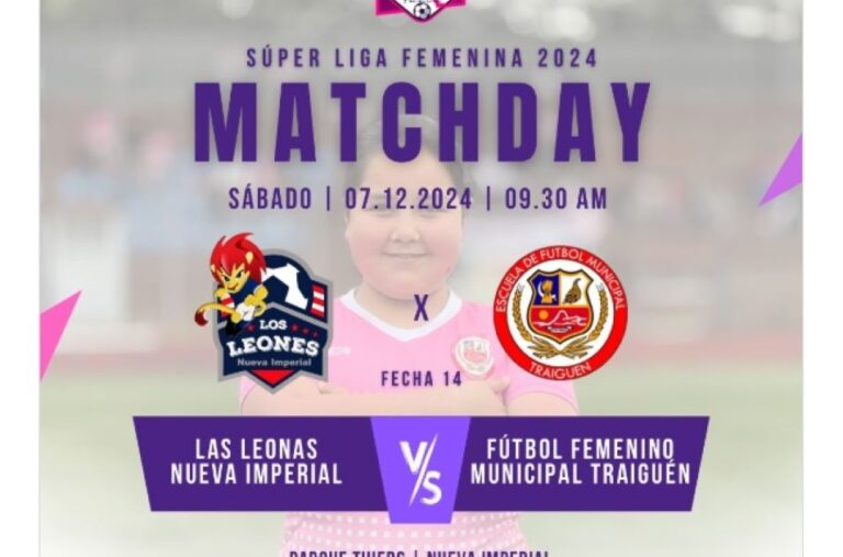 Súper Liga Femenina 2024: Leonas de Nueva Imperial reciben a Traiguén en partido pendiente de la Fecha 14
