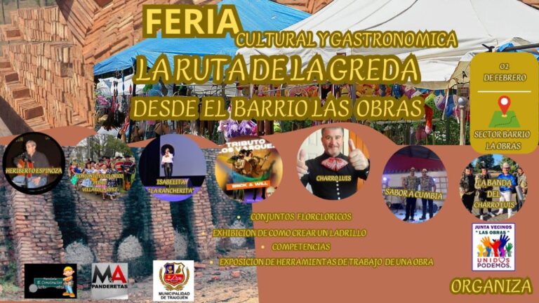 La Ruta de la Greda: Feria Cultural y Gastronómica en el Barrio Las Obras -Domingo 02 de Febrero 2025