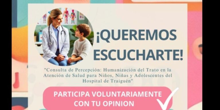 Encuesta de Percepción: Atención a Niños, Niñas y Adolescentes en el Hospital de Traiguén