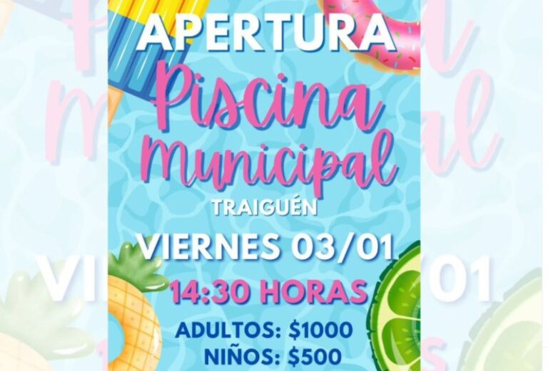 ¡Apertura de la Piscina Municipal de Traiguén para el Verano 2025!