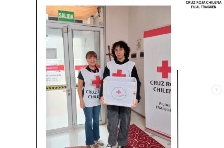 Cruz Roja Chilena Filial Traiguén entregó útiles escolares a Escuela Guacolda