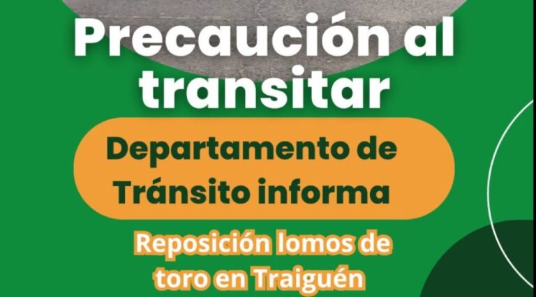 Comienza la reposición de lomos de toro en diversos sectores de Traiguén
