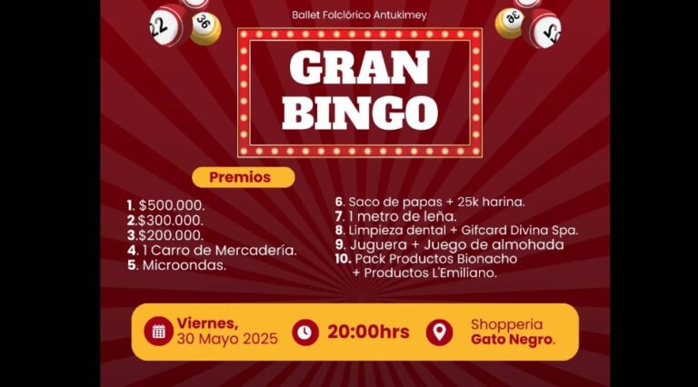 Ballet Folclórico Antukimey invita a Gran Bingo para celebrar sus 10 años de vida artística