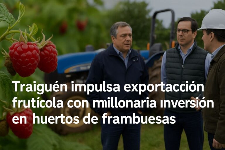 Traiguén impulsa exportación frutícola con millonaria inversión en huertos de frambuesas