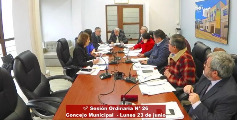 Sesión del Concejo Municipal de Traiguén Nº 26 : Lunes 23 de Junio del 2025